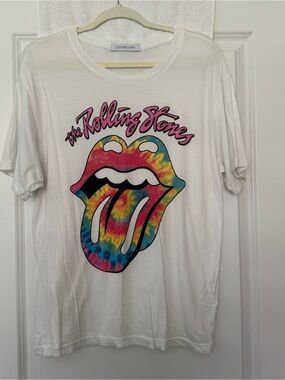 Daydreamer White Graphic Crew Tee with Pink Script